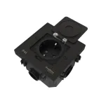                  MultiDesk Лючок с розеткой 2К+З, 16А/250В, IP44 с монтажной коробкой для бетонных полов Чёрный матовый, тип MDK21
               