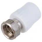 Муфта с накидной гайкой 20x3/4' полипропиленовая PPR белая