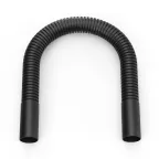 Поворот гибкий гофрированный универсальный чёрный d25 мм