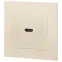 Розетка HDMI, Эра Elegance, сл.кость, 14-3114-02