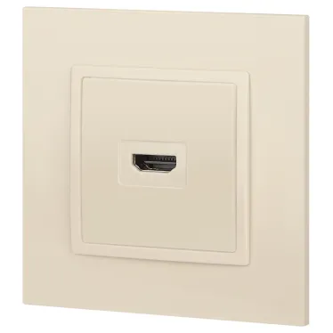 Розетка HDMI, Эра Elegance, сл.кость, 14-3114-02