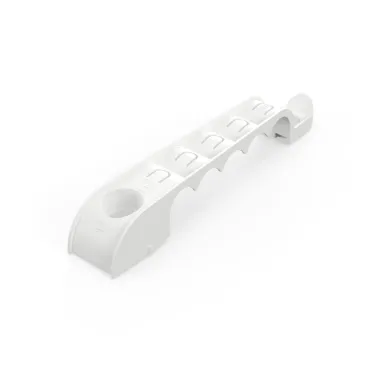 Держатель труб для прямого монтажа односторонний на 5 мест белый d16 (30шт/210шт уп/кор)