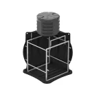                  Пластиковый колодец КС-5М с дополнительной секцией D780 и крышкой D780 с каркасом
               