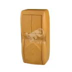                  Ната Выключатель х2 +розетка с заземлением с кр ышкой ольха вертикальный
               