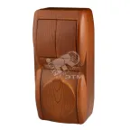                  Ната Выключатель х2 +розетка с/з с/кр сосна верт
               