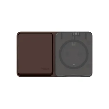 AtlasDesign PROFI IP54 О/У БЛОК: РОЗ. з/к со шт. 16А, ВЫКЛ.1-клав.10А, КОРИЧНЕВЫЙ
