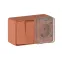 AtlasDesign PROFI IP54 О/У БЛОК: РОЗ. з/к со шт. 16А, ВЫКЛ.2-клав.10А, ТЕРРАКОТОВЫЙ