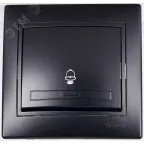                  MIRA Кнопка звонка чёрный бархат со вставкой (10шт/120шт)
               