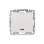                  Выключатель RAIN проходной с подсветкой белый механизм
               