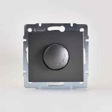 Диммер RAIN 500Вт с фильтром черный графит матовый механизм