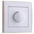                  Диммер RAIN 800Вт белый с боковой вставкой золото
               