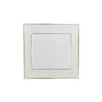                  Выключатель RAIN белый с боковой вставкой золото
               