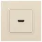 Розетка HDMI, Эра Elegance, сл.кость, 14-3114-02