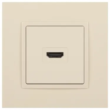 Розетка HDMI, Эра Elegance, сл.кость, 14-3114-02