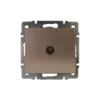                  Розетка RAIN ТВ проходная бронза матовая механизм
               