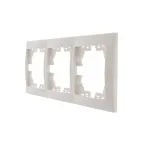                  MIRA Рамка 3 поста горизонтальный белая без вставок
               