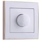                  Диммер RAIN 1000Вт белый с боковой вставкой золото
               