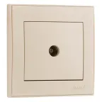                  Розетка RAIN ТВ проходная жемчужно-белый перламутр
               