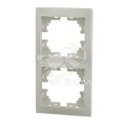                  MIRA Рамка 2 поста вертикальная без вставок крем
               