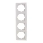                  Рамка RAIN четверная вертикальная белая с боковой вставкой
               