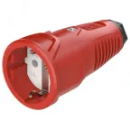 Розетка каб 16A/250V/2P+E/IP20 корпус красный, маркер черный