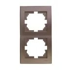                  Рамка RAIN двойная вертикальная бронза матовая
               