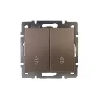                  Выключатель RAIN проходной 2-ой бронза матовая механизм
               