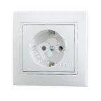                  MIRA Розетка с заземлением белая
               