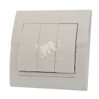                  DERIY Выкл. х3 ПБТ белый
               