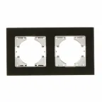                  Рамка Ugra 2-местная стекло, чёрный
               