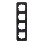 ASTI Рамка 4-ая вертикальная без вставки чёрный бархат Lezard 7081-4200-154