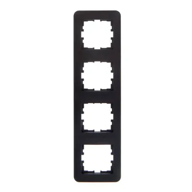 ASTI Рамка 4-ая вертикальная без вставки чёрный бархат Lezard 7081-4200-154