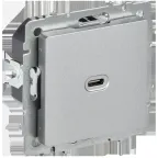                  BRITE Розетка USB C 65Вт высокоскоростная зарядка РЮ12-1-БрА алюминий IEK
               