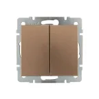                  Выключатель RAIN двойной бронза матовая механизм
               