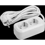                  Удлинитель бытовой OPE-S-02-500-E-3x0.75 с заземлением 2 розетки 5м ПВС 3х0,75 2200Вт
               