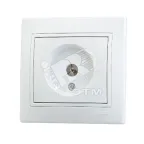                  MIRA Розетка телевизионная ТV оконечная белая с вставкой
               