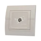                  DERIY Розетка ТВ прох. белый
               