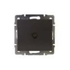                  Розетка RAIN ТВ проходная черный графит матовый механизм
               