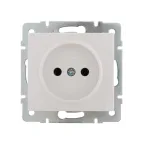 Розетка RAIN без заземления керамика белая механизм