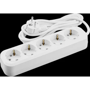 Удлинитель бытовой OPE-S-05-500-E-3x1 с заземлением 5 розеток 5м ПВС 3х1 3500Вт
