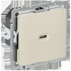                  BRITE Розетка USB C 65Вт высокоскоростная зарядка РЮ12-1-БрКр бежевый IEK
               