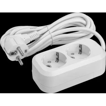 Удлинитель бытовой OPE-S-02-300-E-3x0.75 с заземлением 2 розетки 3м ПВС 3х0,75 2200Вт