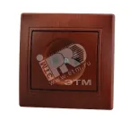 Мира Розетка без заземления керамика вишня