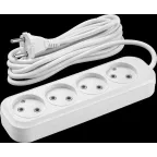 Удлинитель бытовой OPE-S-04-200-X-2x1 без заземления 4 розетки 2м ПВС 2х1 2200Вт