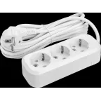 Удлинитель бытовой OPE-S-03-300-E-3x0.75 с заземлением 3 розетки 3м ПВС 3х0,75 2200Вт