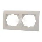                  DERIY Рамка 2 поста горизонтальная белый
               