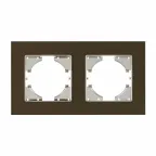                  Рамка Ugra 2-местная стекло, коричневый
               