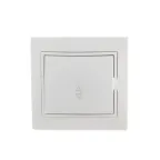                  Выключатель одноклавишный, проходной, с белой вставкой
               