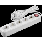 Удлинитель бытовой OPE-S-05-500-ESC-3x0.75 с заземлением с выключателем 5 розеток 5м ПВС 3х0,75 2200Вт