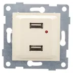 Розетка USB Ugra, механизм, бежевый